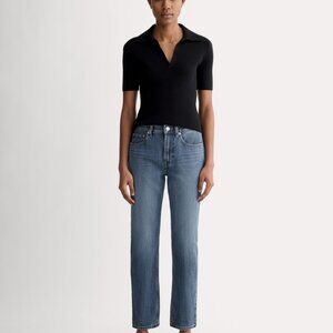 Everlane Women's Super-Soft Relaxed Jean in Mid Indigo, Size 23, Denim